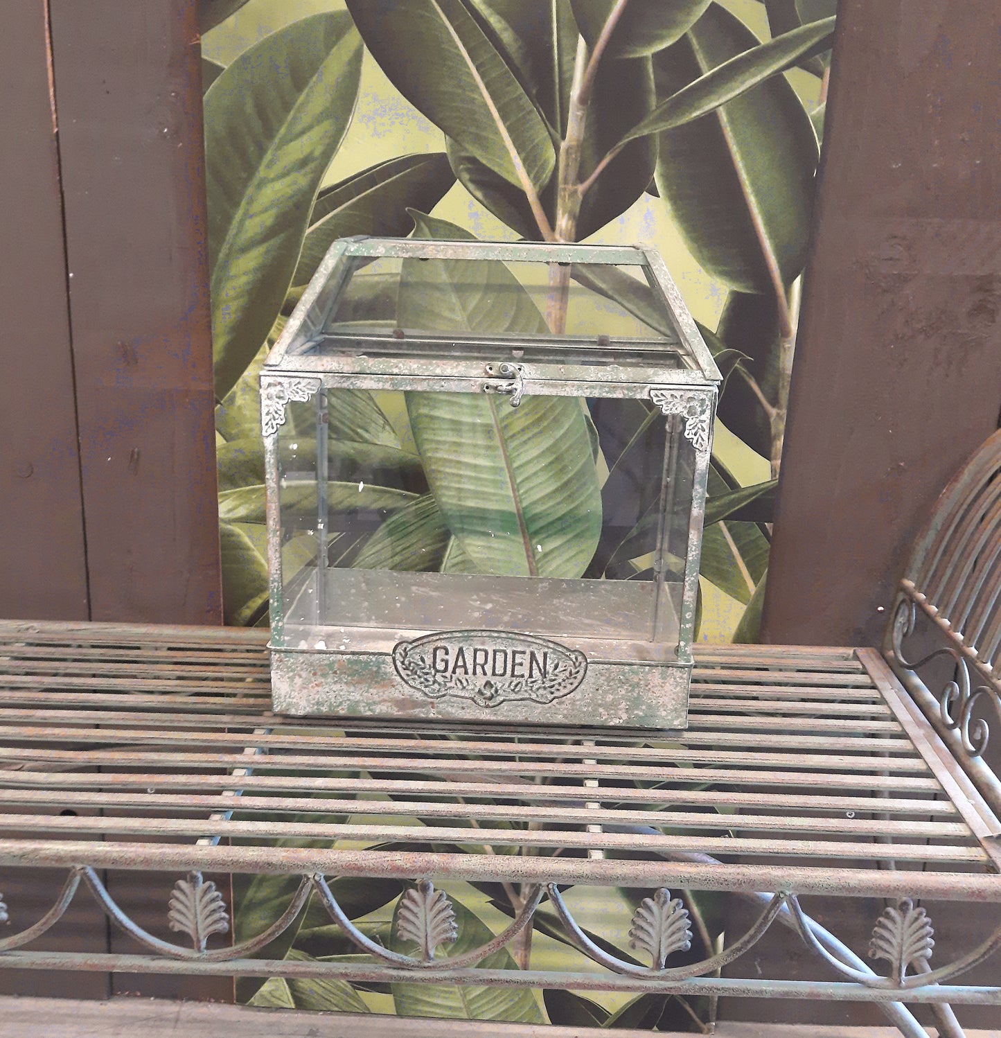 Mini-Gewächshaus Metall Glas - Grünes Anzuchthaus für Garten