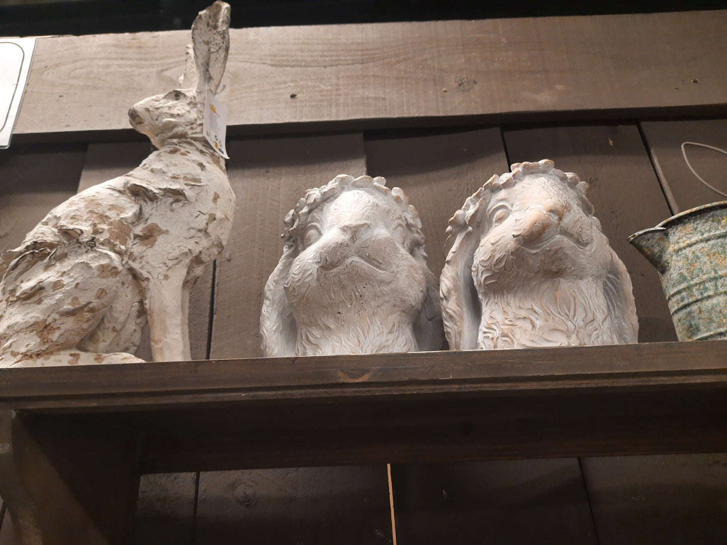 Pflanztopf Hase Grau-Braun Steinguss - Blumentopf Ostern Frühling Landhausstil {{ Shabby Chic und Landhaus Deko }} {{ www.Stein-Alt.de The cosy Cottage }}