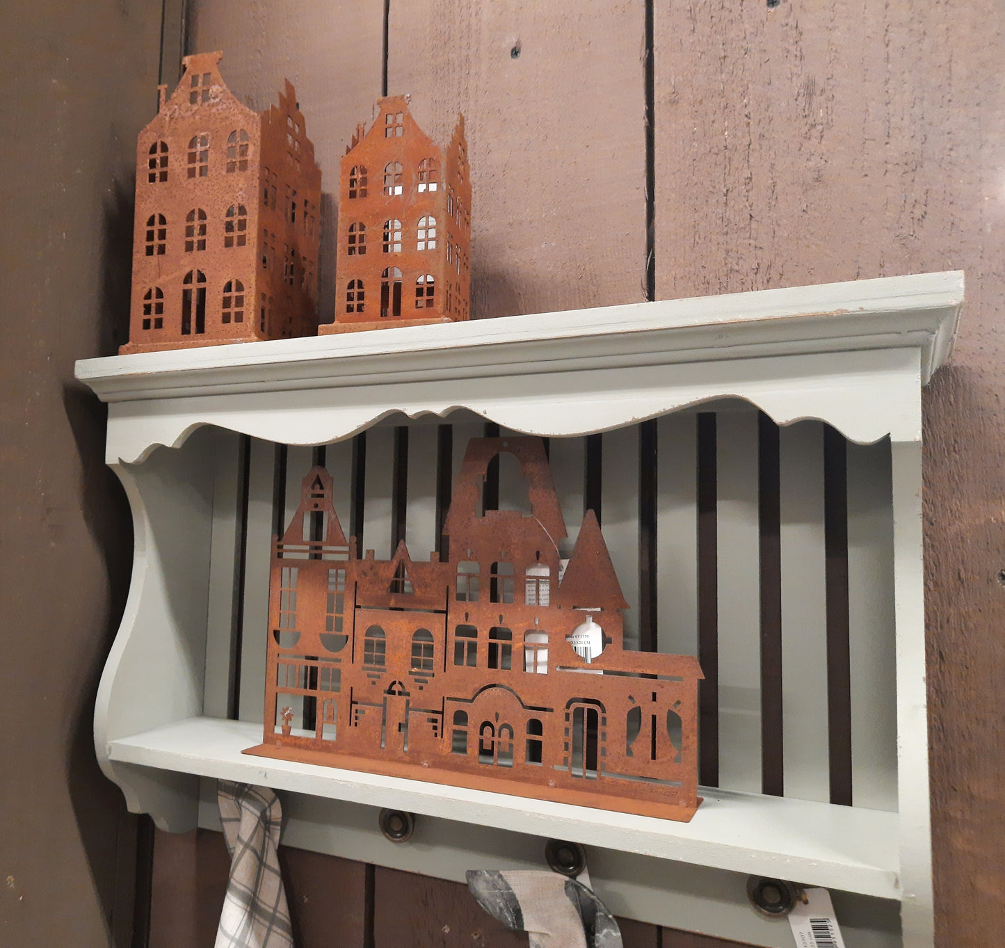 Edelrost-Häuschen 2er Set - Vintage Gartendekoration im Shabby Chic Stil