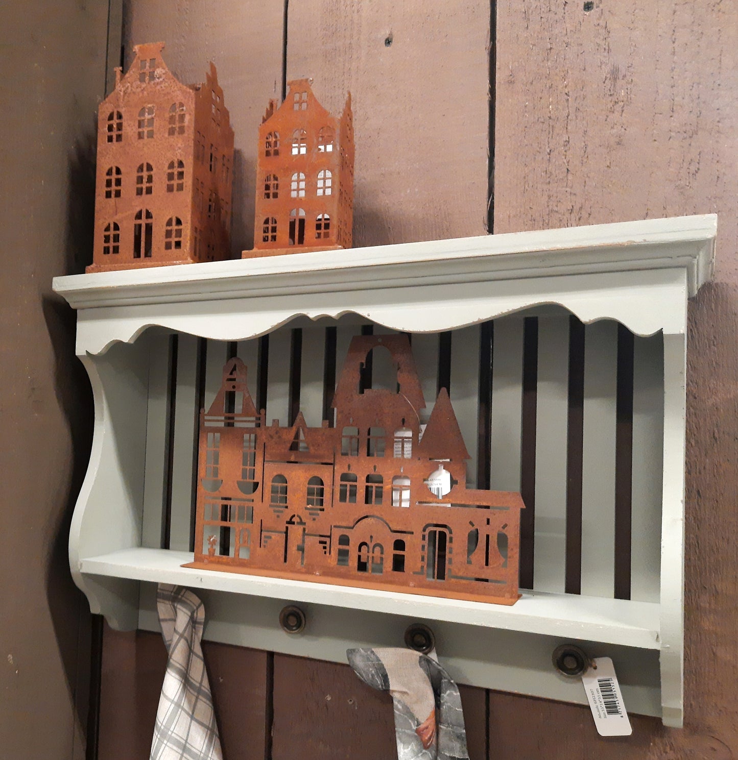 Edelrost-Häuschen 2er Set - Vintage Gartendekoration im Shabby Chic Stil