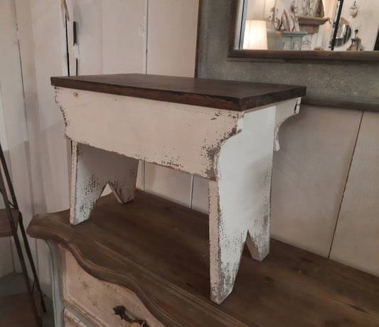 Blumenständer Holz Shabby Chic - Pflanzenbank Weiß Braun Landhausstil