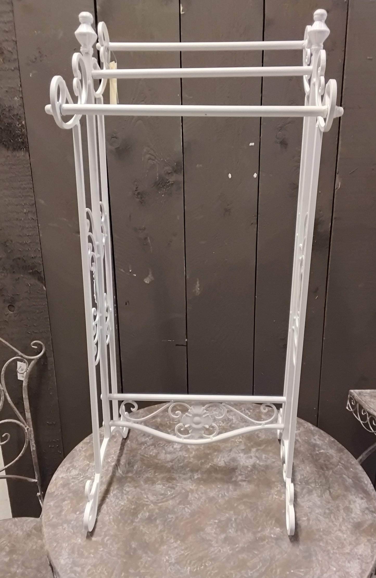 Handtuchständer Weiß Metall - Shabby Chic Handtuchhalter Landhausstil