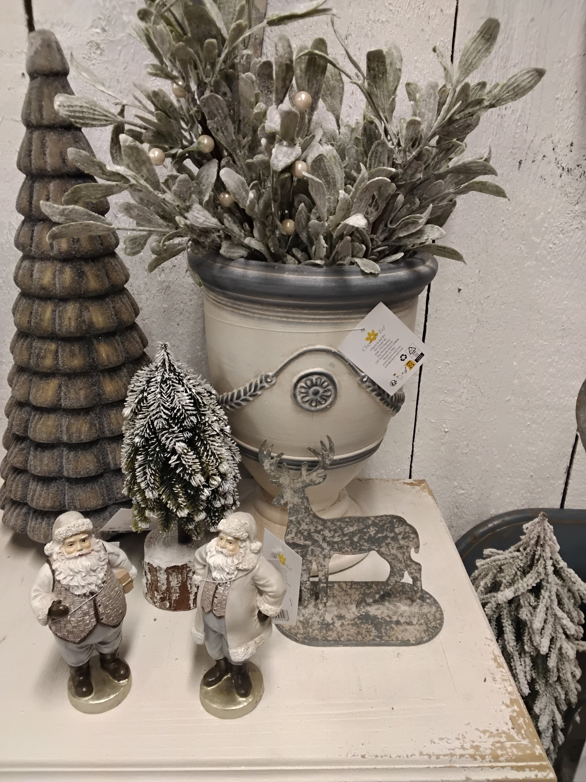 Pflanztopf Maritim Beige Grau-Blau | Shabby Chic Cottage | Magnesiumoxid | Außen {{ Shabby Chic und Landhaus Deko }} {{ www.Stein-Alt.de The cosy Cottage }}