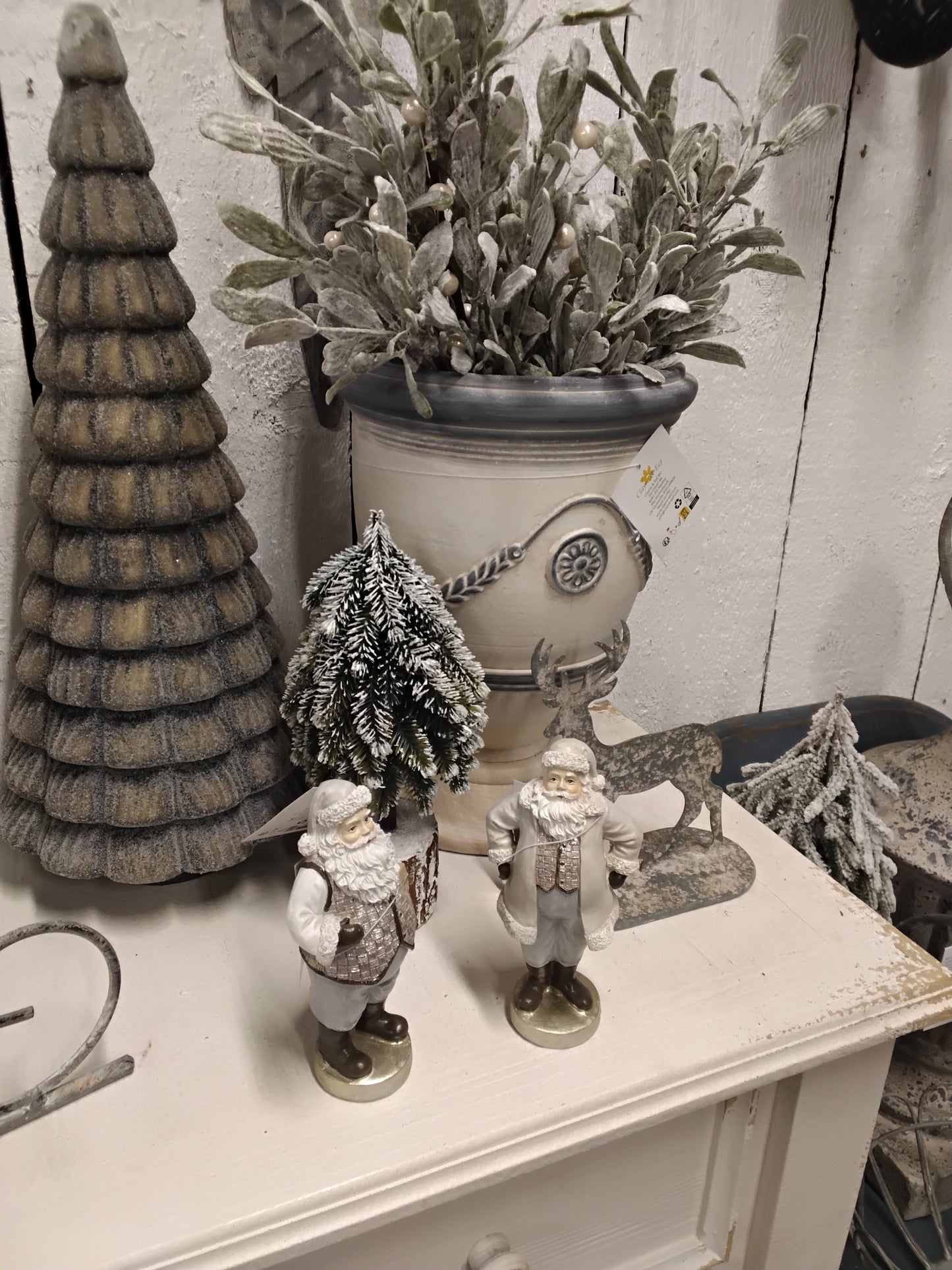 Pflanztopf Maritim Beige Grau-Blau | Shabby Chic Cottage | Magnesiumoxid | Außen {{ Shabby Chic und Landhaus Deko }} {{ www.Stein-Alt.de The cosy Cottage }}