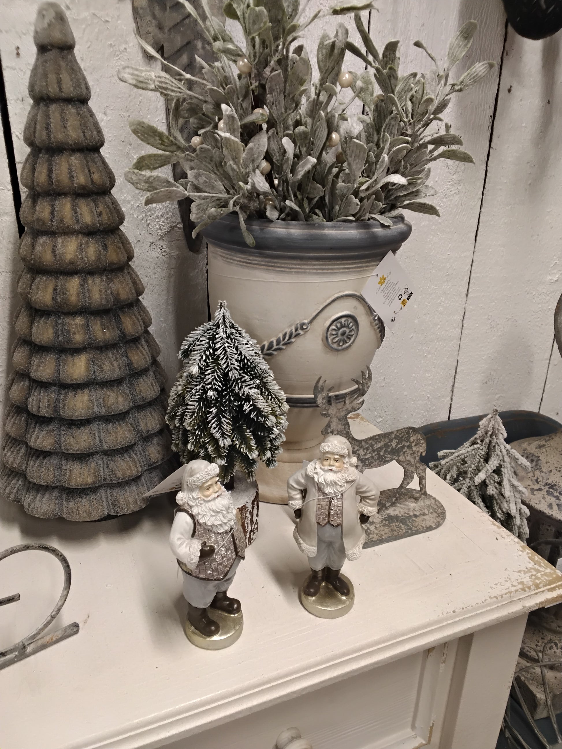 Pflanztopf Maritim Beige Grau-Blau | Shabby Chic Cottage | Magnesiumoxid | Außen {{ Shabby Chic und Landhaus Deko }} {{ www.Stein-Alt.de The cosy Cottage }}