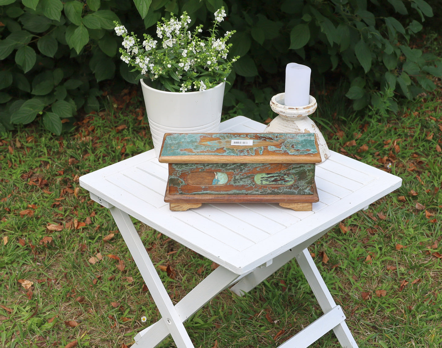 Dekorative Holzkiste Shabby Chic - Altholz Aufbewahrungsbox Vintage