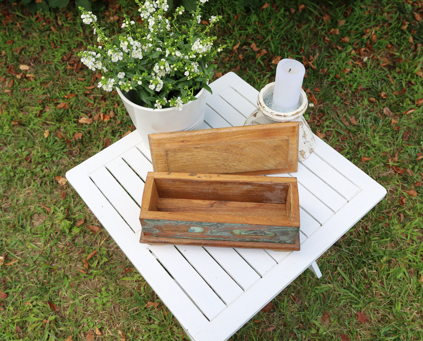 Dekorative Holzkiste Shabby Chic - Altholz Aufbewahrungsbox Vintage