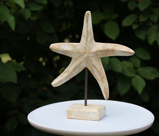 Seestern Holz Deko - Handgefertigt Maritime Landhaus Dekoration