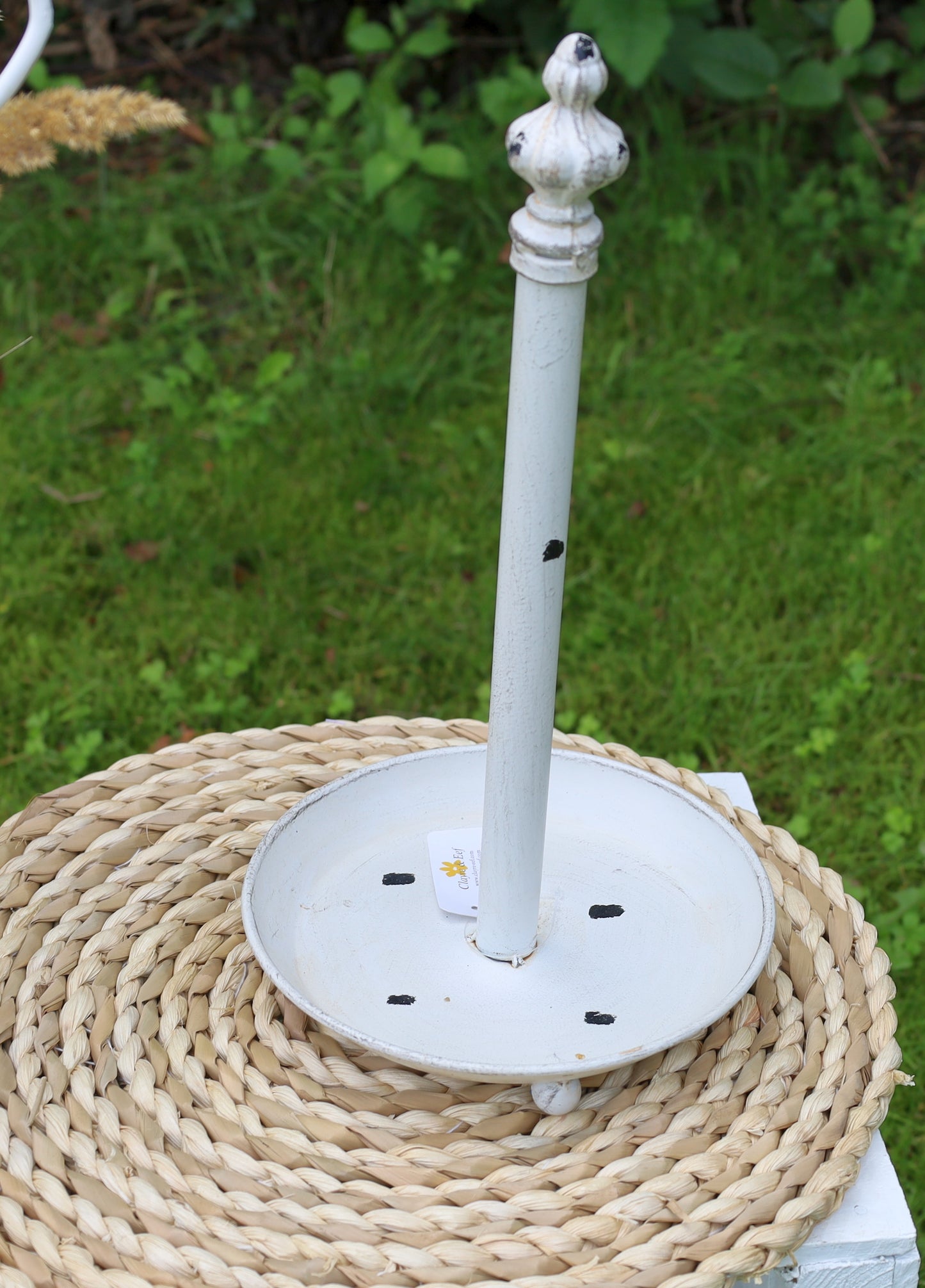 Küchenrollenhalter Eisen Weiß Shabby Chic - Vintage Zewahalter Landhaus