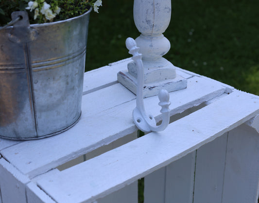 Garderobenhaken Weiß Shabby Chic - Wandhaken Eisen Landhausstil