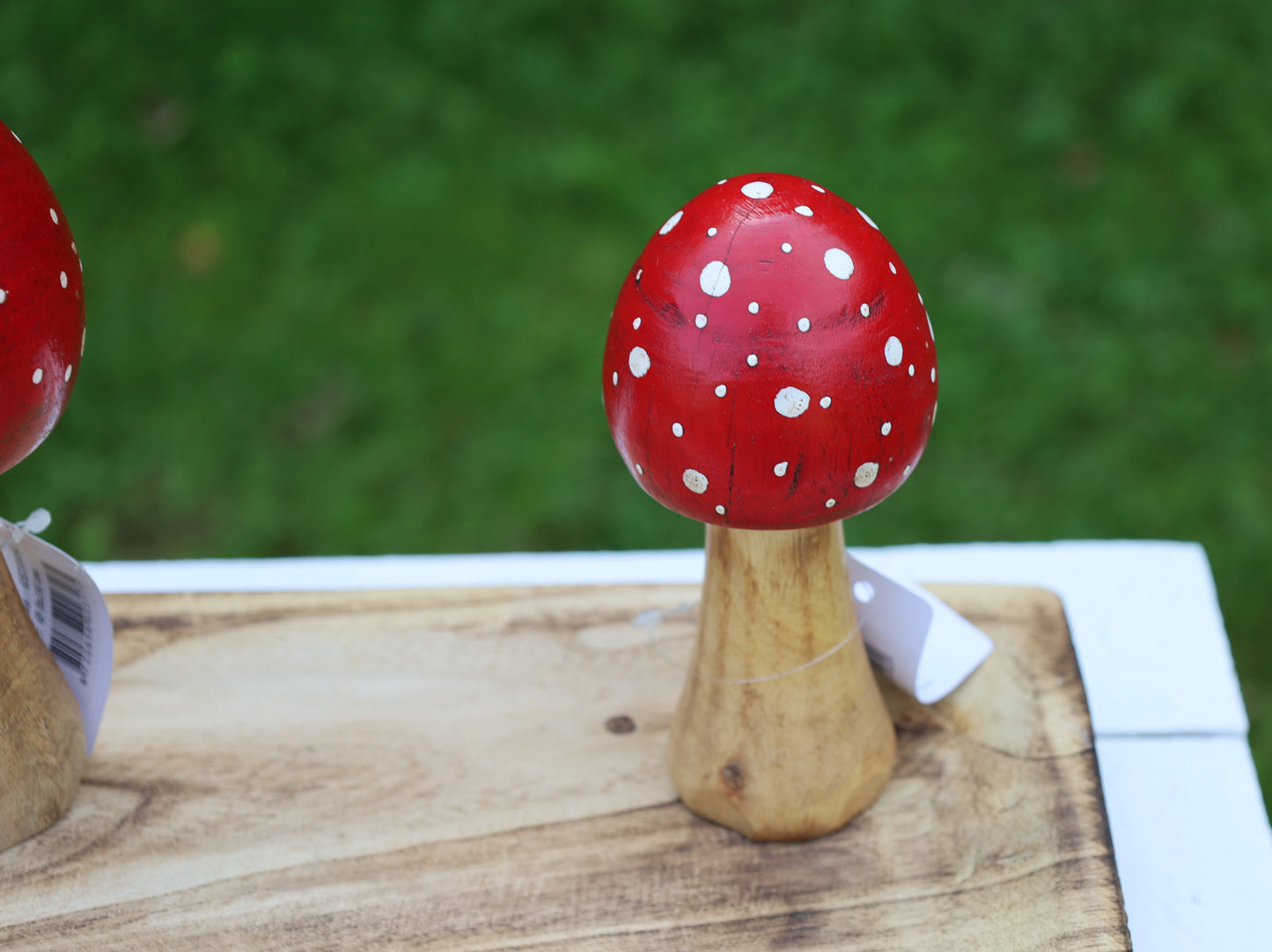 Fliegenpilz Deko aus Holz - Herbstliche Dekoration Rot-Weiß