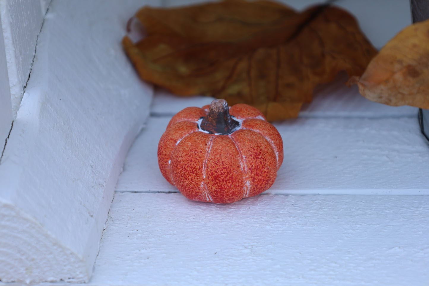 Kürbis Deko Herbst 3er Set - Keramik Orange Kürbisse Clayre & Eef