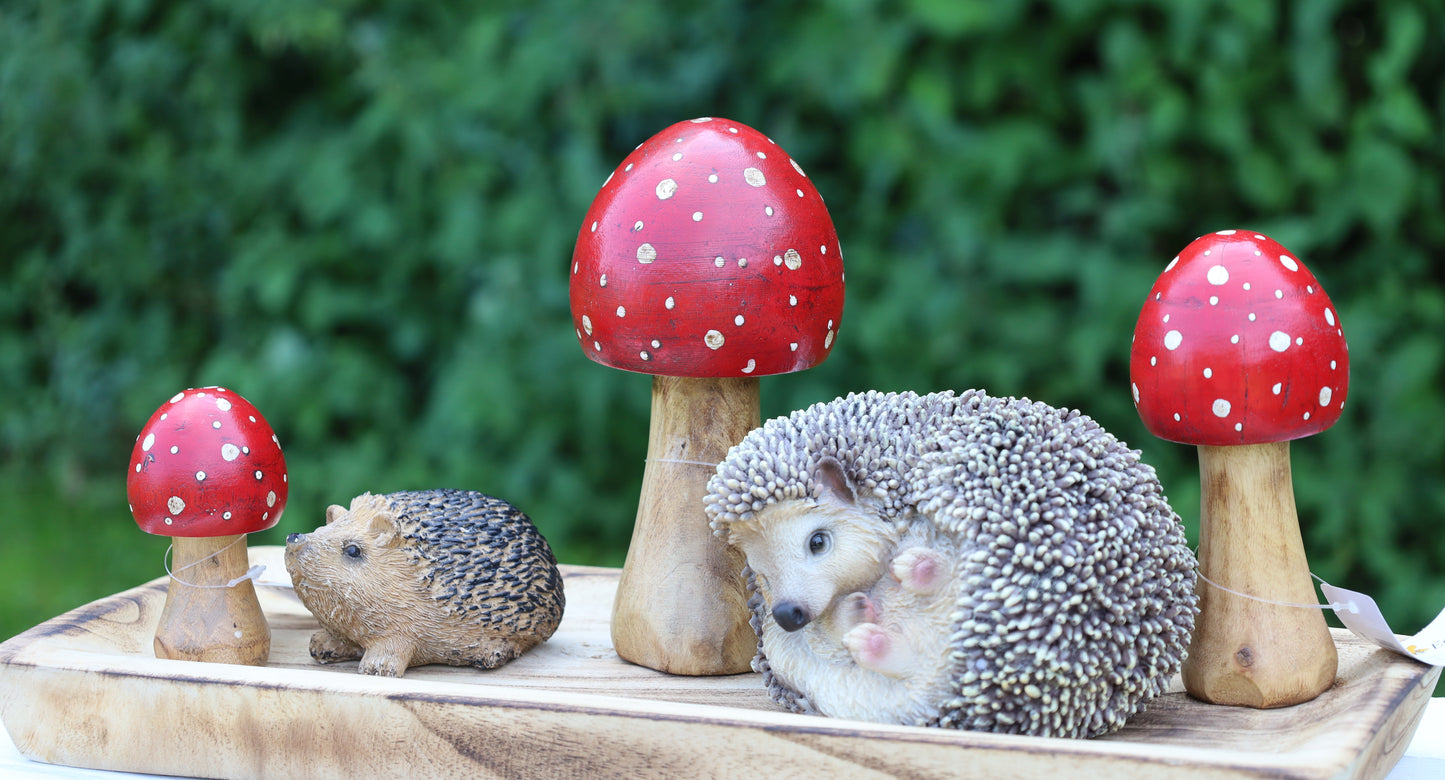 Fliegenpilz Deko aus Holz - Herbstliche Dekoration Rot-Weiß
