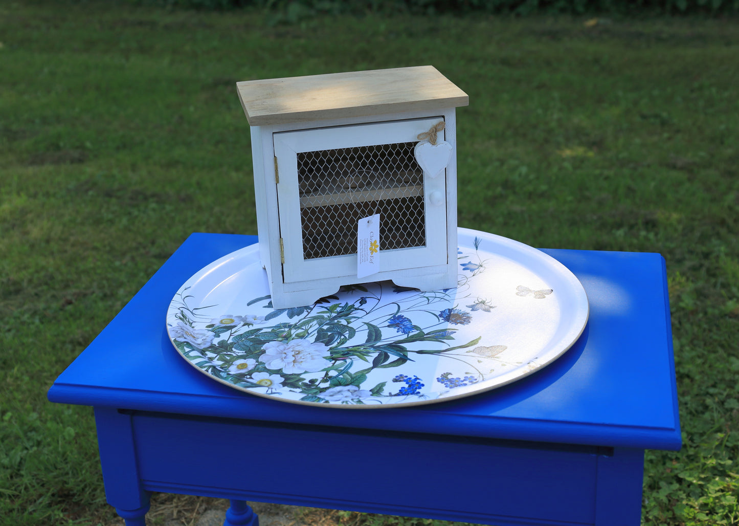 Eierschrank Weiß Holz Landhausstil – Eierhalter für 12 Eier Vintage Shabby Chic