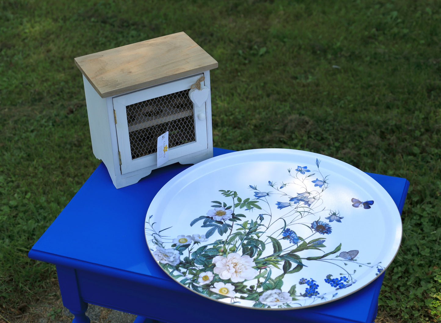 Eierschrank Weiß Holz Landhausstil – Eierhalter für 12 Eier Vintage Shabby Chic