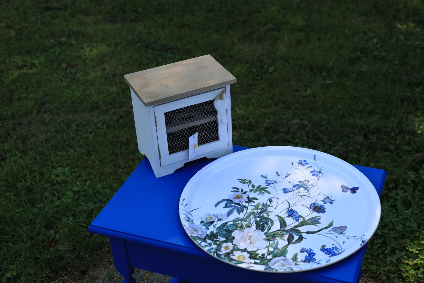 Eierschrank Weiß Holz Landhausstil – Eierhalter für 12 Eier Vintage Shabby Chic