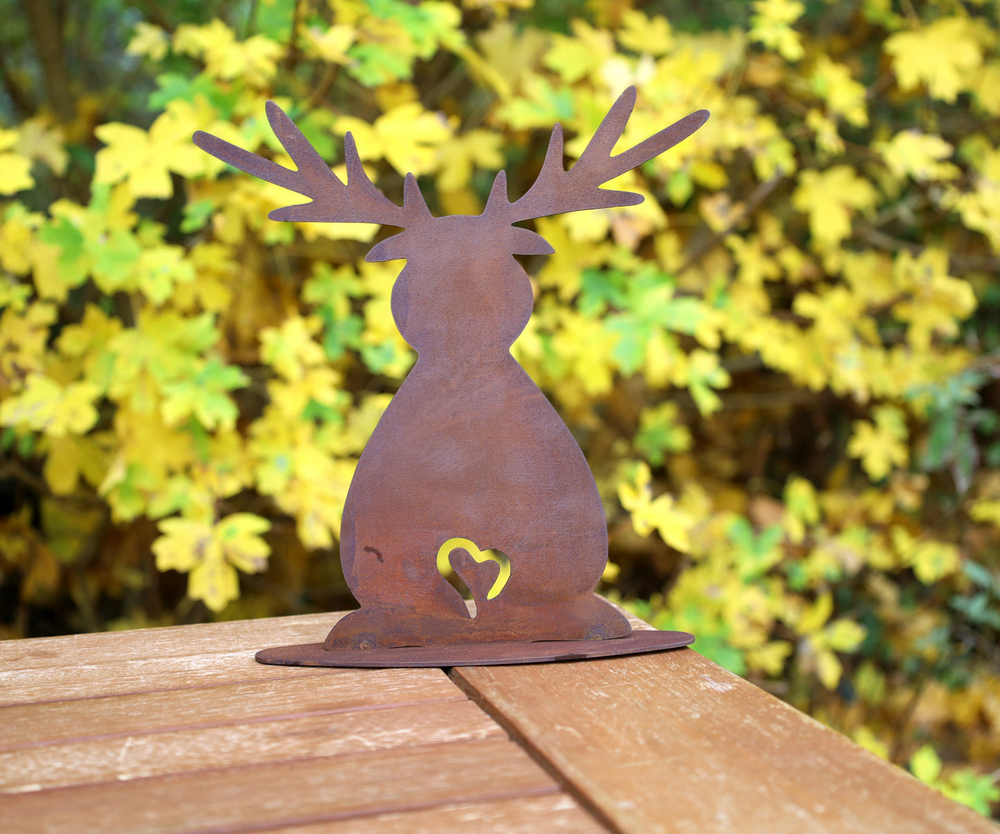 Edelrost Elch Rentier Weihnachtsdeko - Winterdekoration für Garten & Balkon