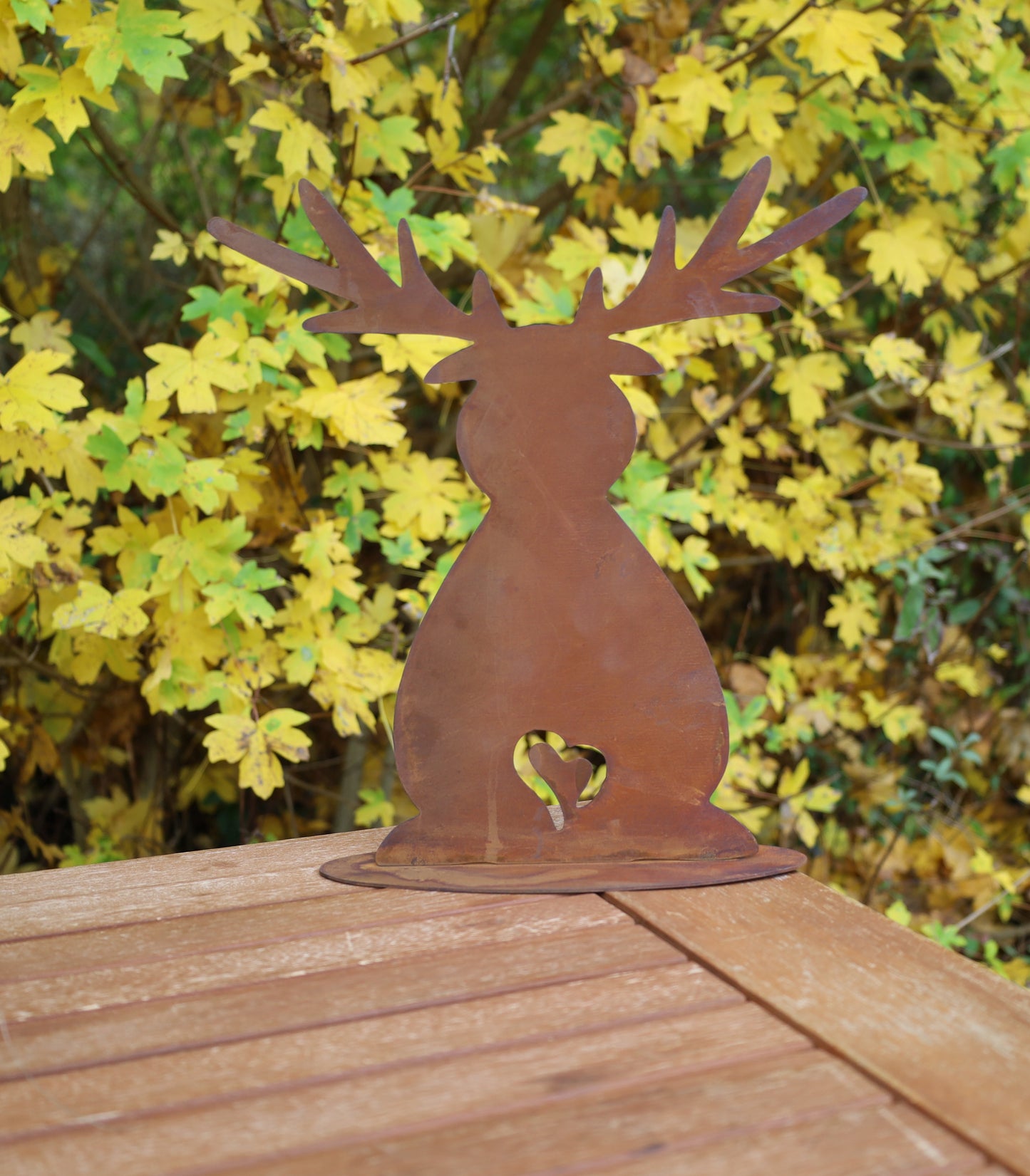 Edelrost Elch Rentier Weihnachtsdeko - Winterdekoration für Garten & Balkon