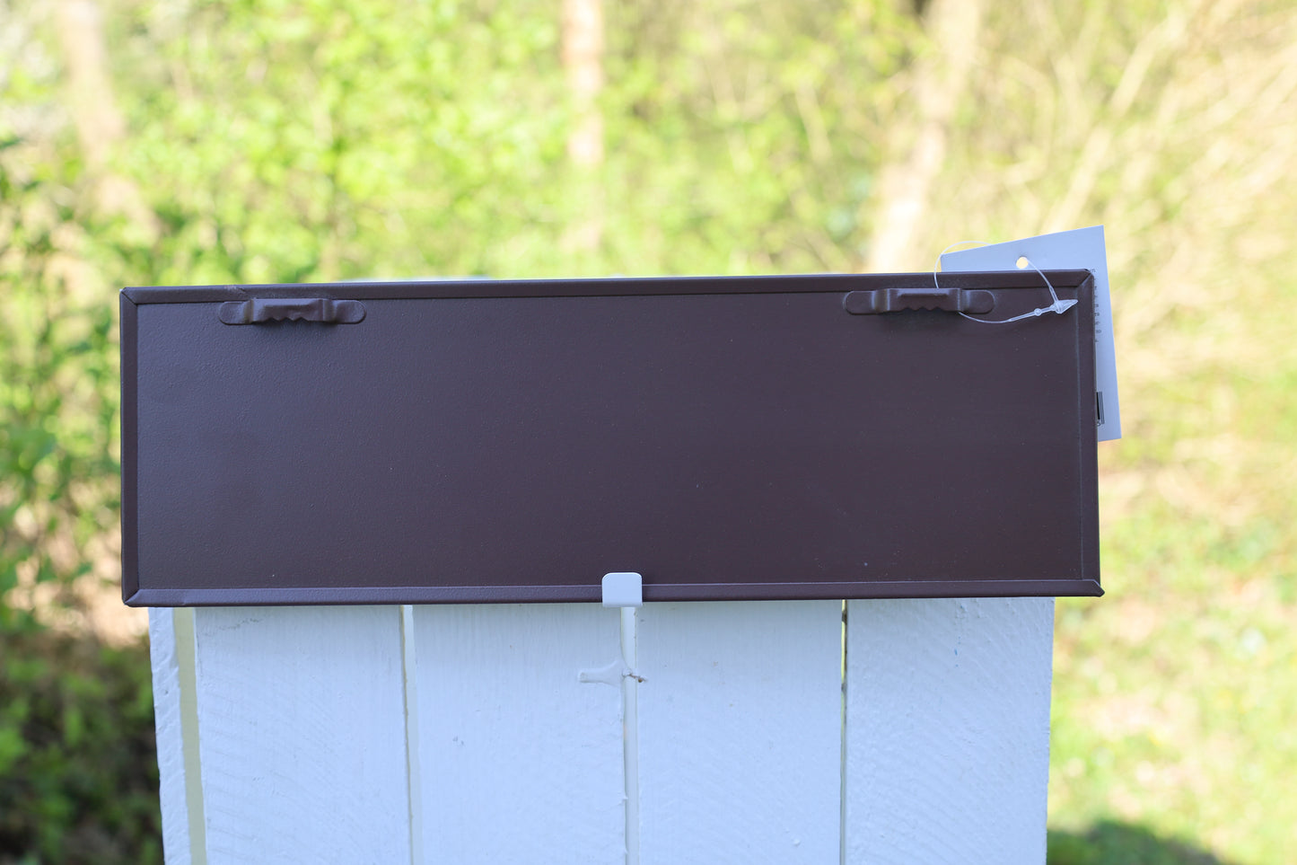 Metall-Schild Lieblingsplatz 30x10 cm - Vintage Wandschild Weiß-Schwarz