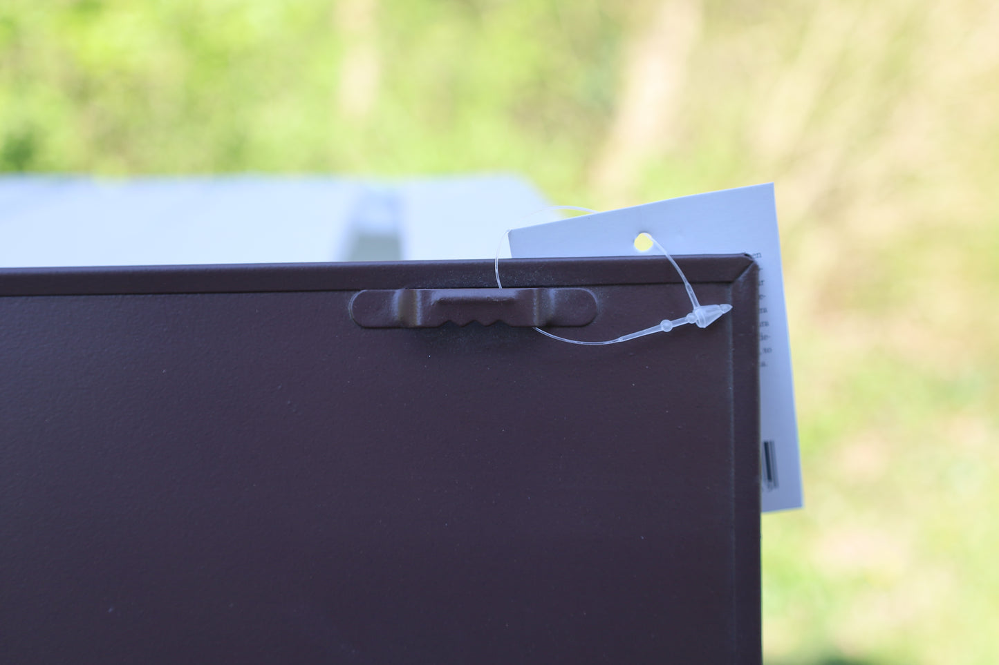 Metall-Schild Lieblingsplatz 30x10 cm - Vintage Wandschild Weiß-Schwarz