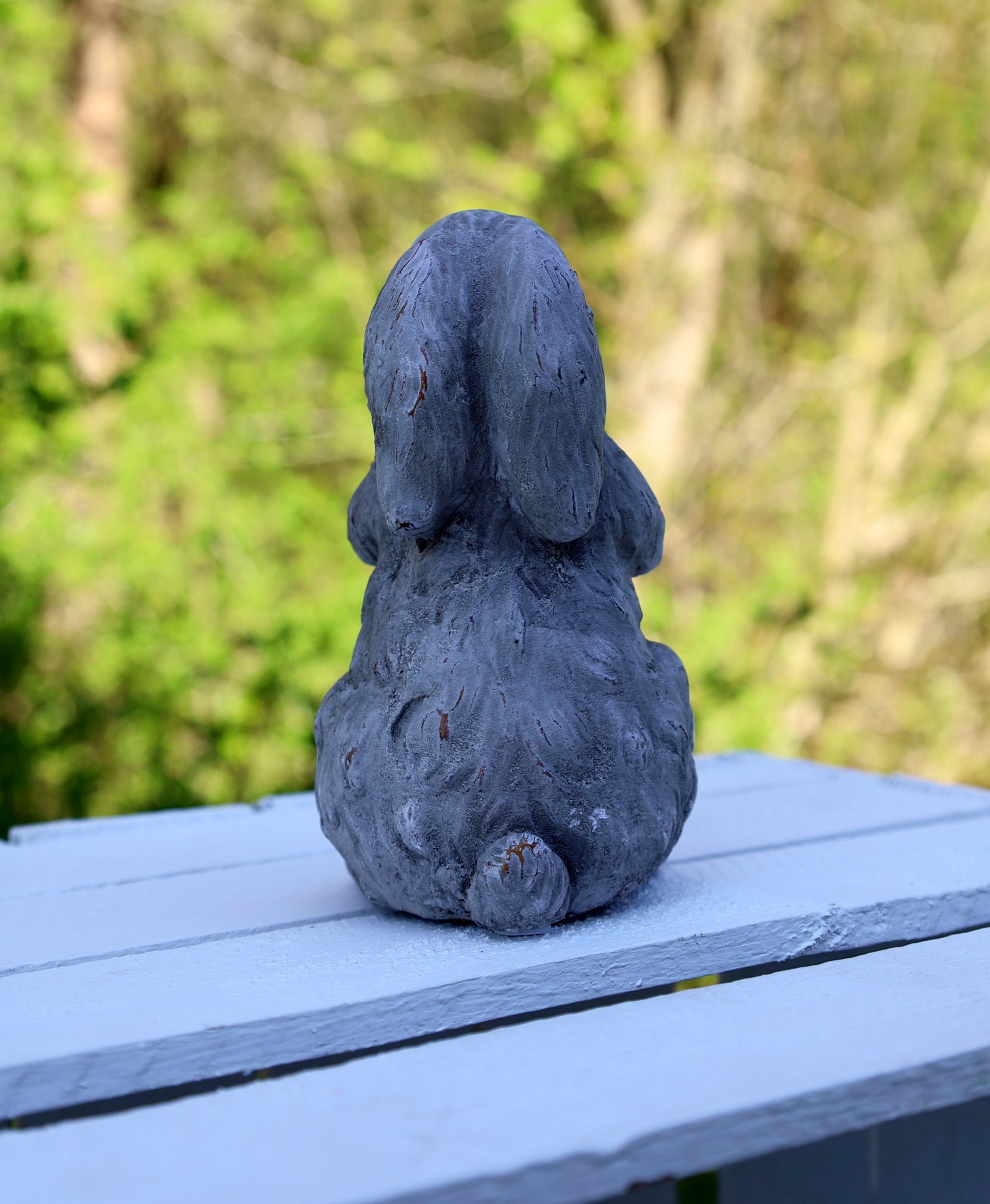 Oster Hase Steinguss Grau 15cm - Gartendeko Frühling Häschen Landhaus {{ Shabby Chic und Landhaus Deko }} {{ www.Stein-Alt.de The cosy Cottage }}