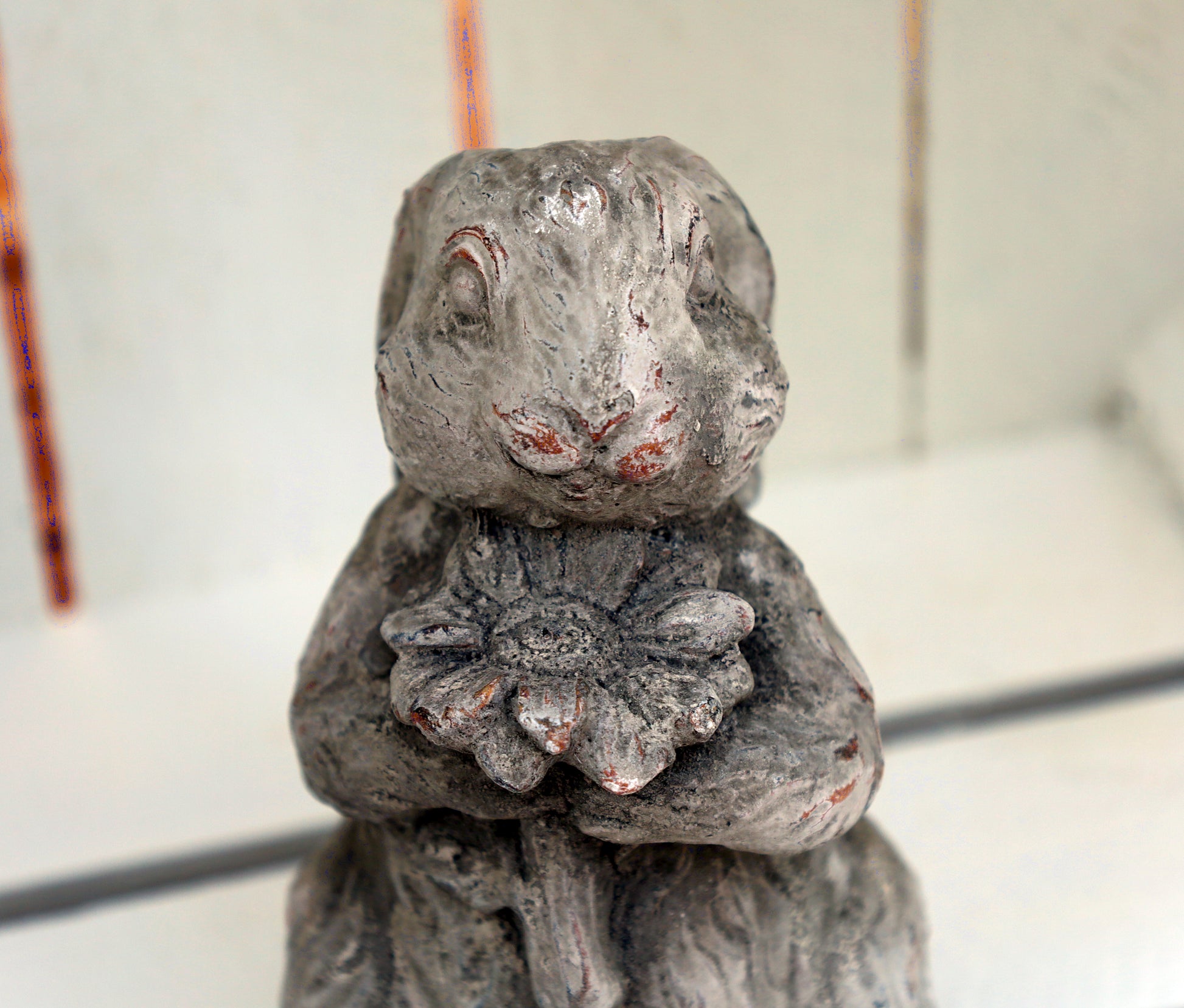 Oster Hase Steinguss Grau 15cm - Gartendeko Frühling Häschen Landhaus {{ Shabby Chic und Landhaus Deko }} {{ www.Stein-Alt.de The cosy Cottage }}