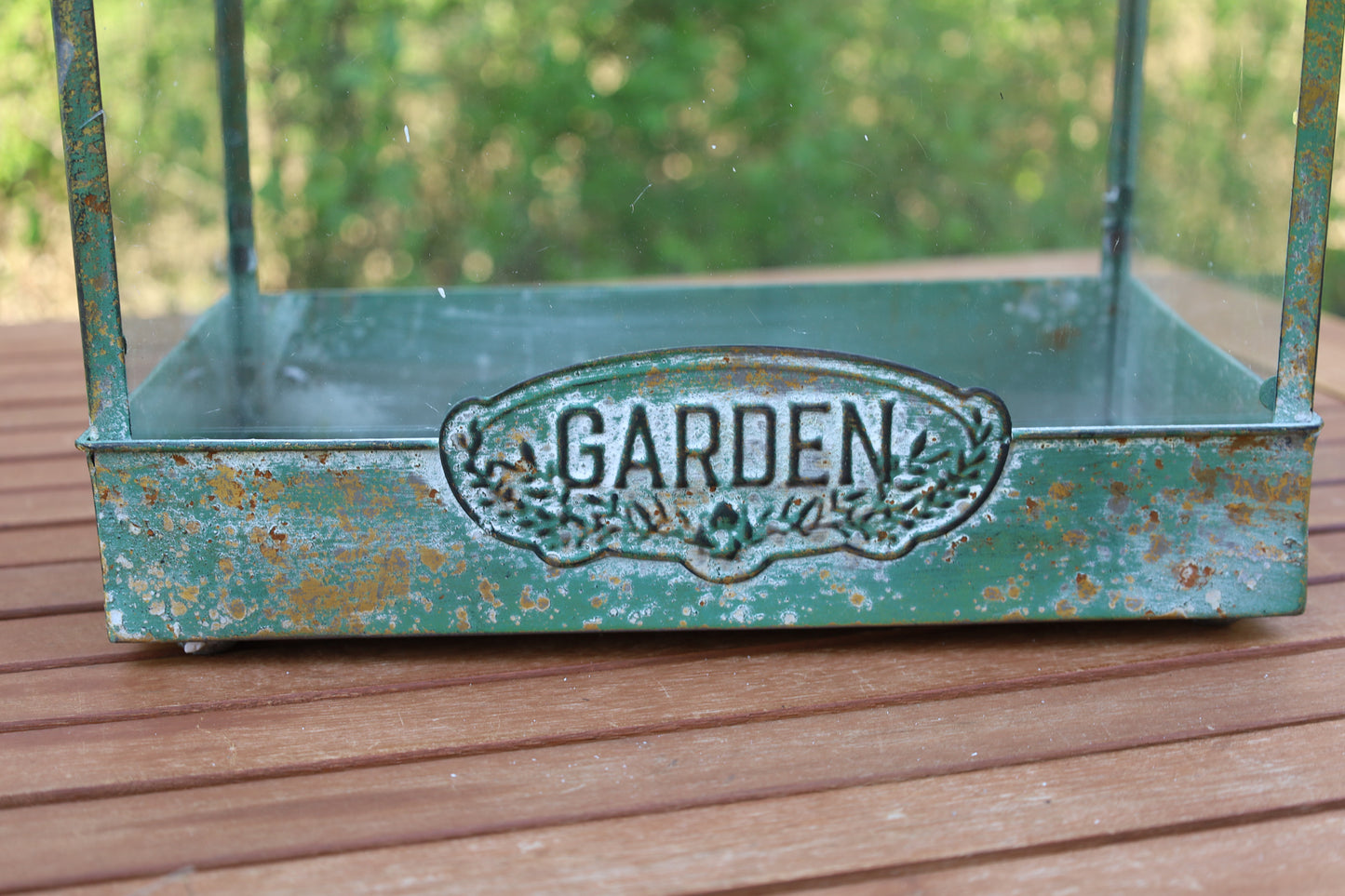 Mini-Gewächshaus Metall Glas - Grünes Anzuchthaus für Garten