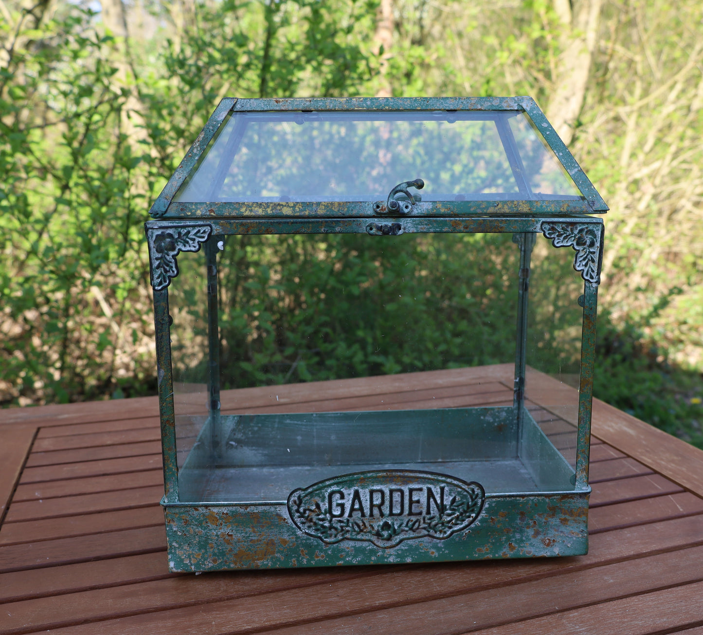 Mini-Gewächshaus Metall Glas - Grünes Anzuchthaus für Garten