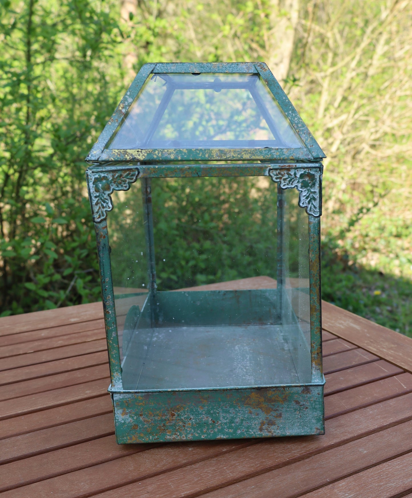 Mini-Gewächshaus Metall Glas - Grünes Anzuchthaus für Garten