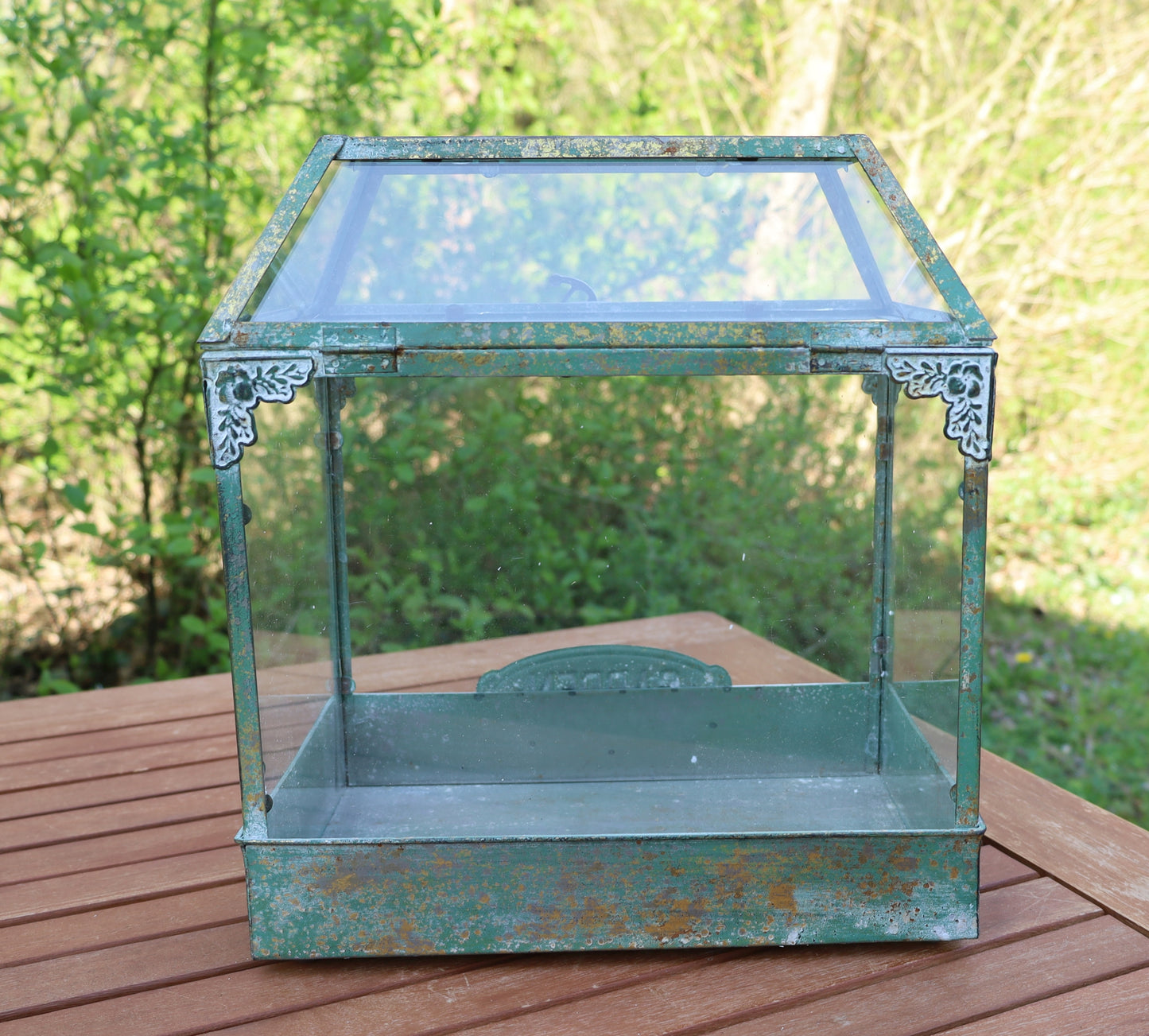 Mini-Gewächshaus Metall Glas - Grünes Anzuchthaus für Garten