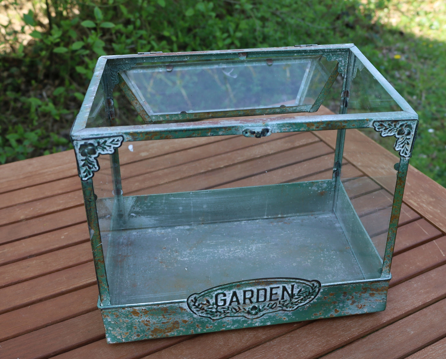 Mini-Gewächshaus Metall Glas - Grünes Anzuchthaus für Garten