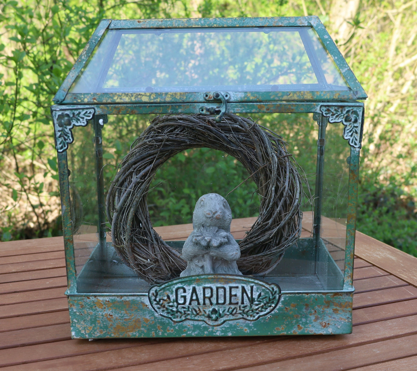 Mini-Gewächshaus Metall Glas - Grünes Anzuchthaus für Garten