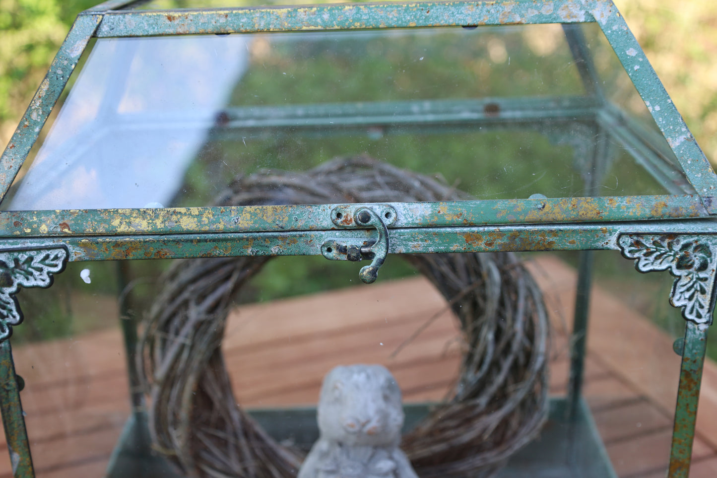 Mini-Gewächshaus Metall Glas - Grünes Anzuchthaus für Garten