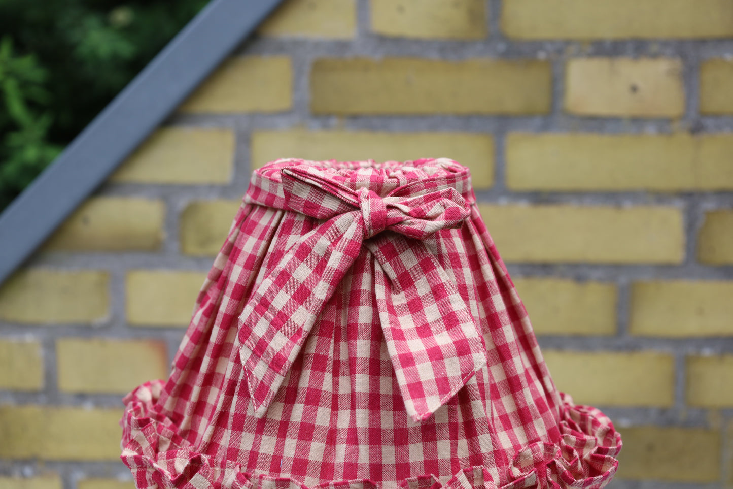 Lampenschirm Baumwolle Kariert Rot-Beige E27 - Landhausstil