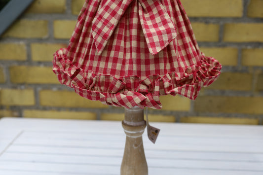 Lampenschirm Baumwolle Kariert Rot-Beige E27 - Landhausstil