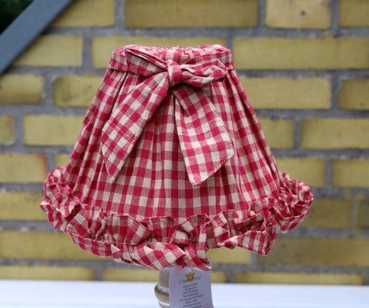 Lampenschirm Baumwolle Kariert Rot-Beige E27 - Landhausstil