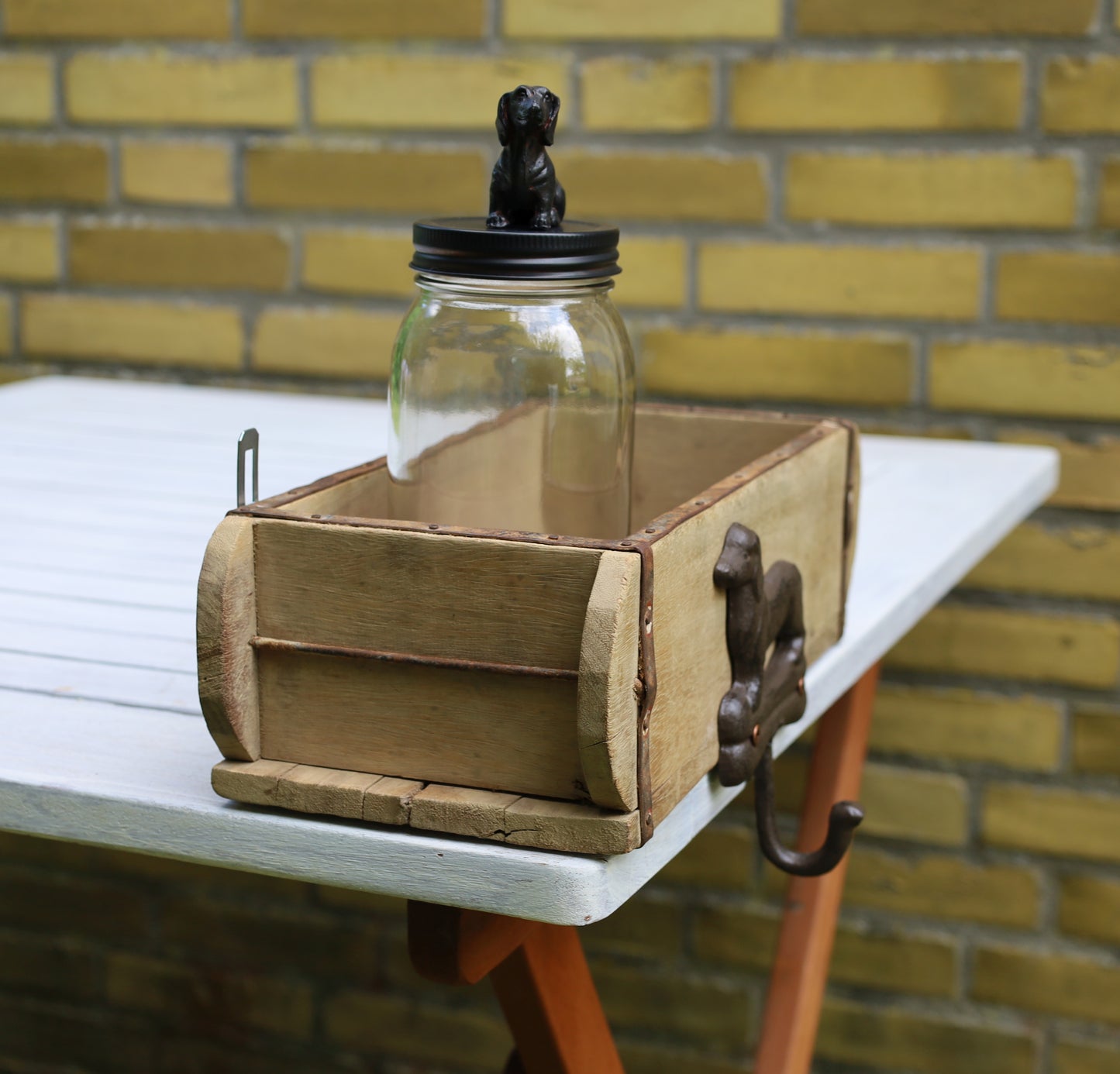 Alte Ziegelform aus Altholz - Original Backsteinform 30x15x10 cm Landhausstil