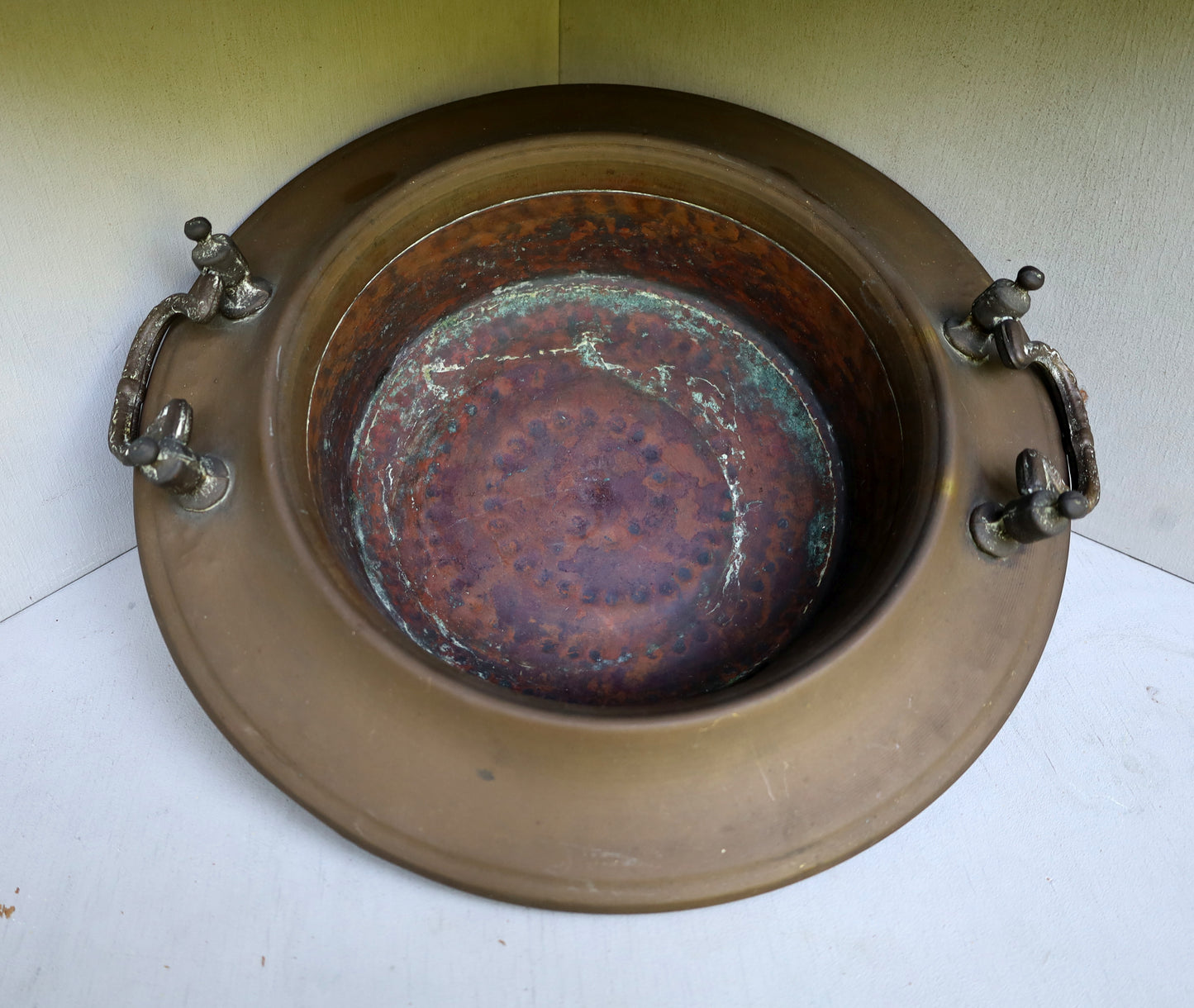 Vintage copper brazier