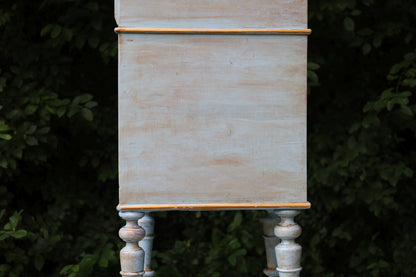 Vintage Schränkchen im Shabby Chic Stil aus Holz in Blau-Türkis {{ Shabby Chic und Landhaus Deko }} {{ www.Stein-Alt.de }}