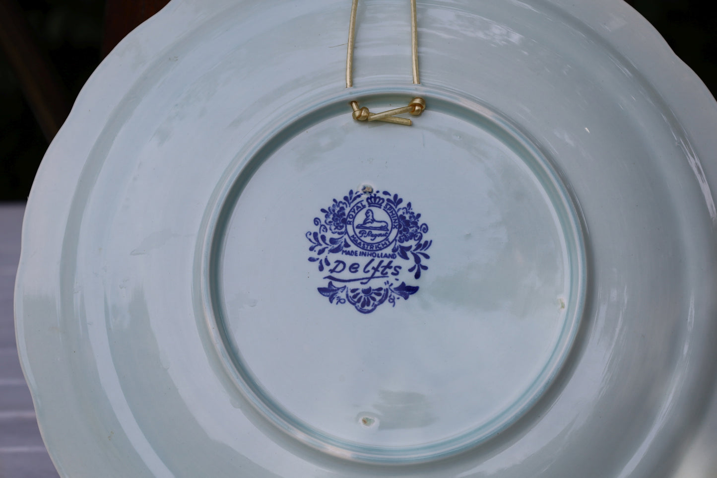 Delfter Keramik Teller mit Windmühle - Original Delft Blau-Weiß Ø 30 cm