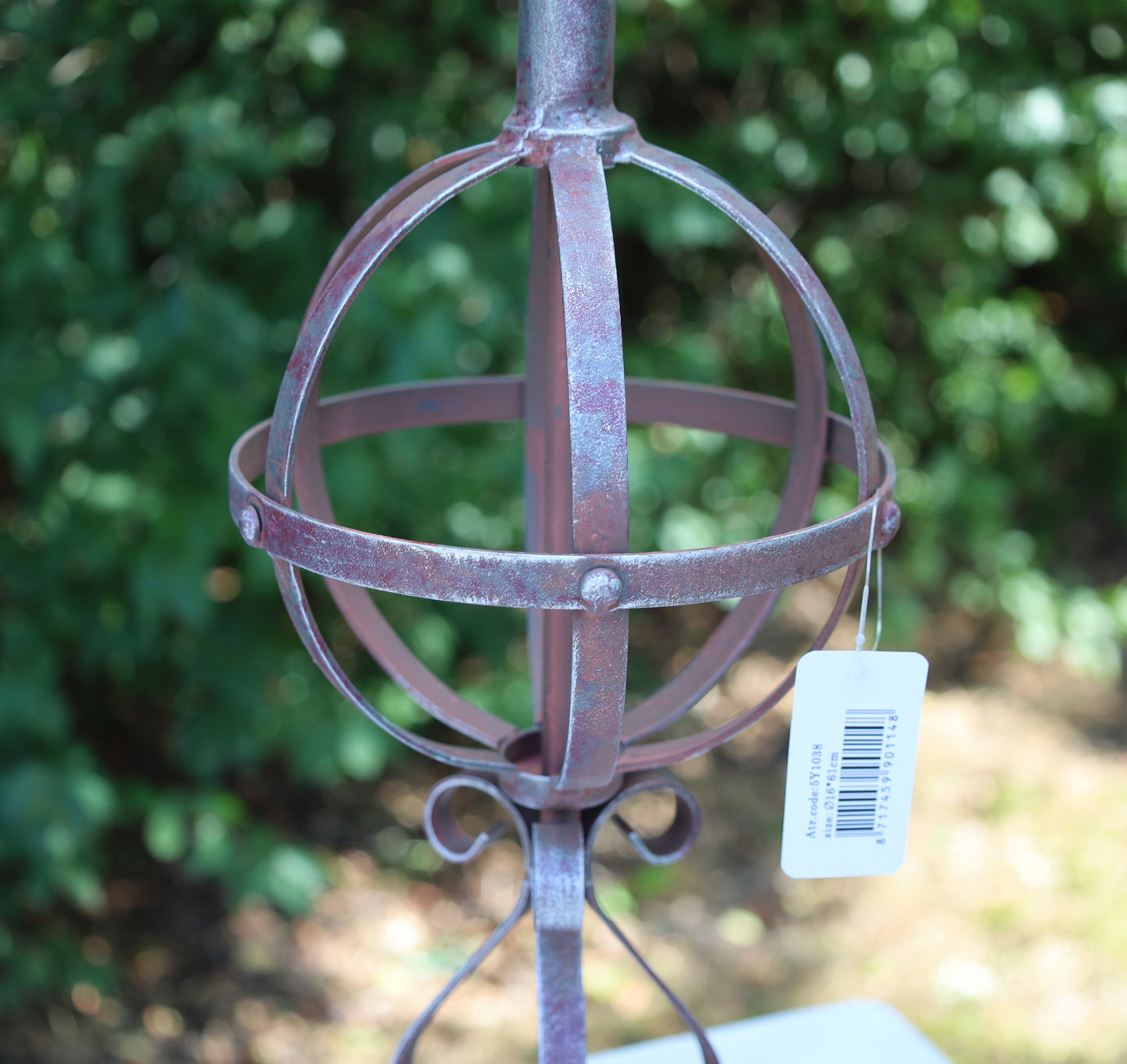 Gartendeko Obelisk Vintage-Stil - Eisen Rankhilfe Braun Shabby Chic