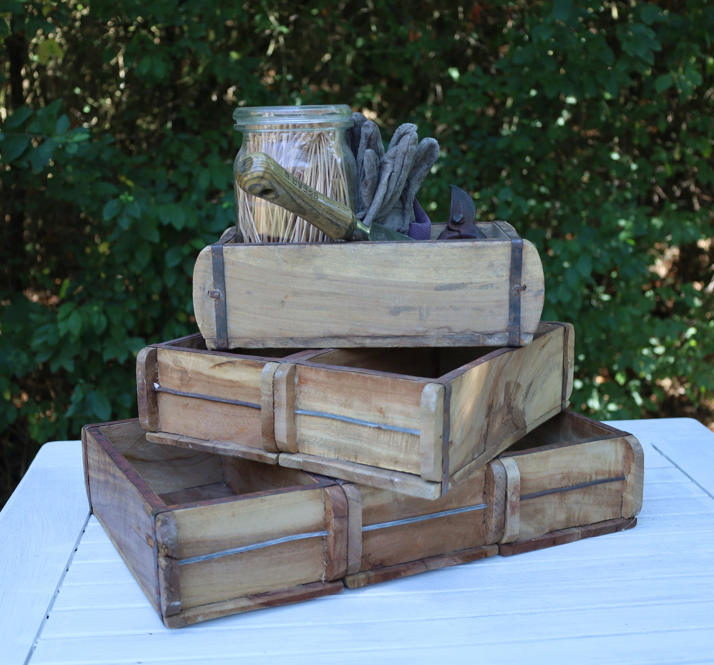 Holz-Ziegelform gebraucht - 1er, 2er, 3er - Vintage Deko Landhausstil