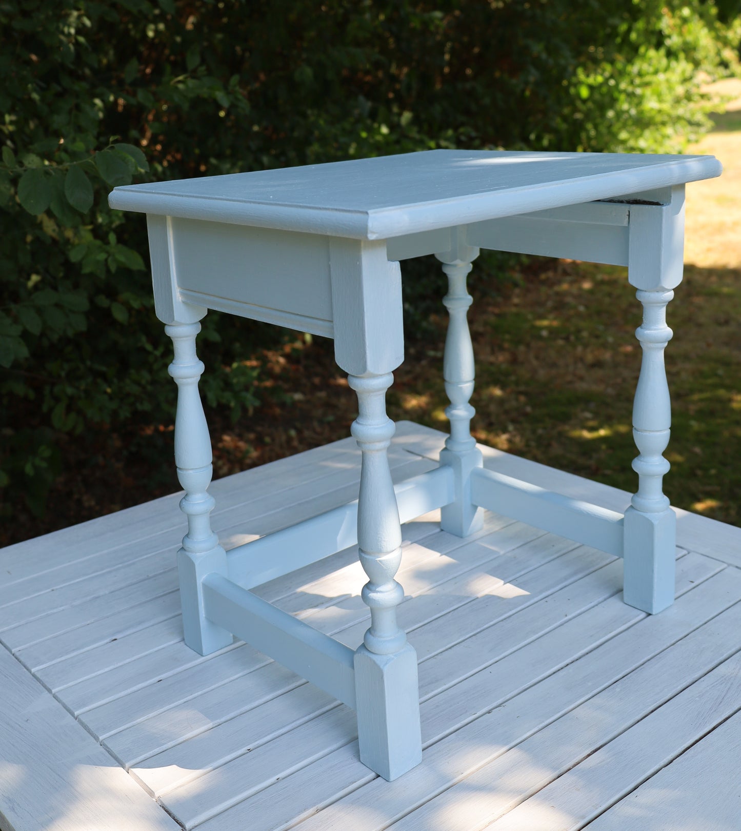Maritime Beistelltische Blau 3er Set - Shabby Chic Holztische