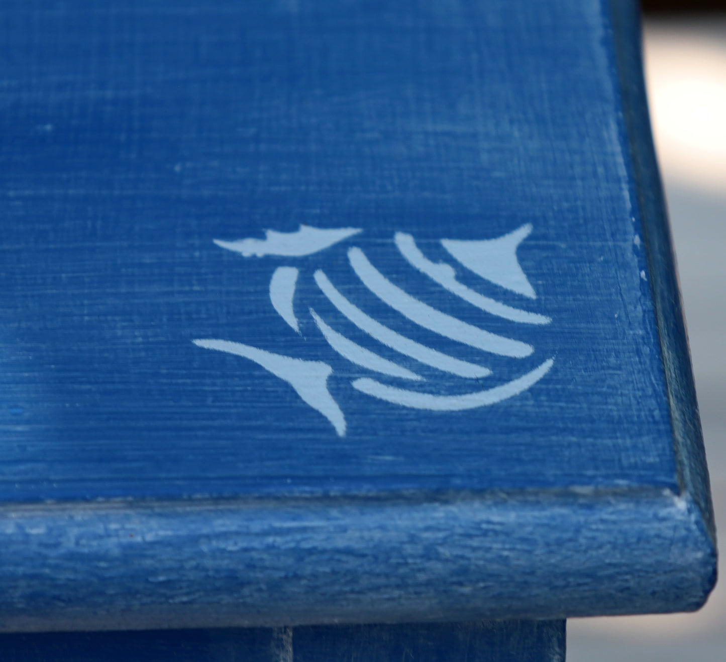 Maritime Beistelltische Blau 3er Set - Shabby Chic Holztische