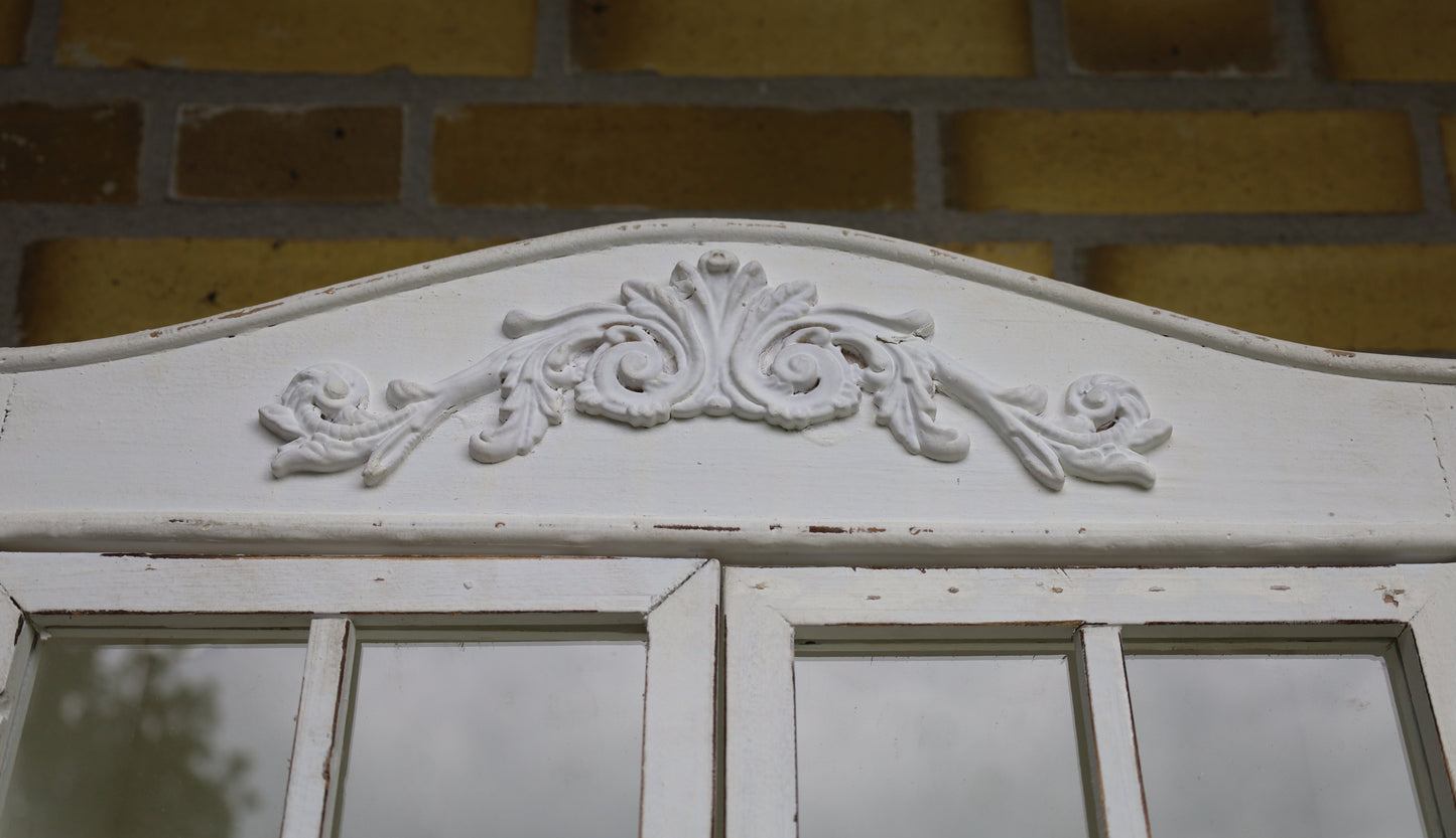 Shabby Chic Hängeschrank Weiß aus Holz - Wandschrank mit Schubladen und Haken im Landhausstil