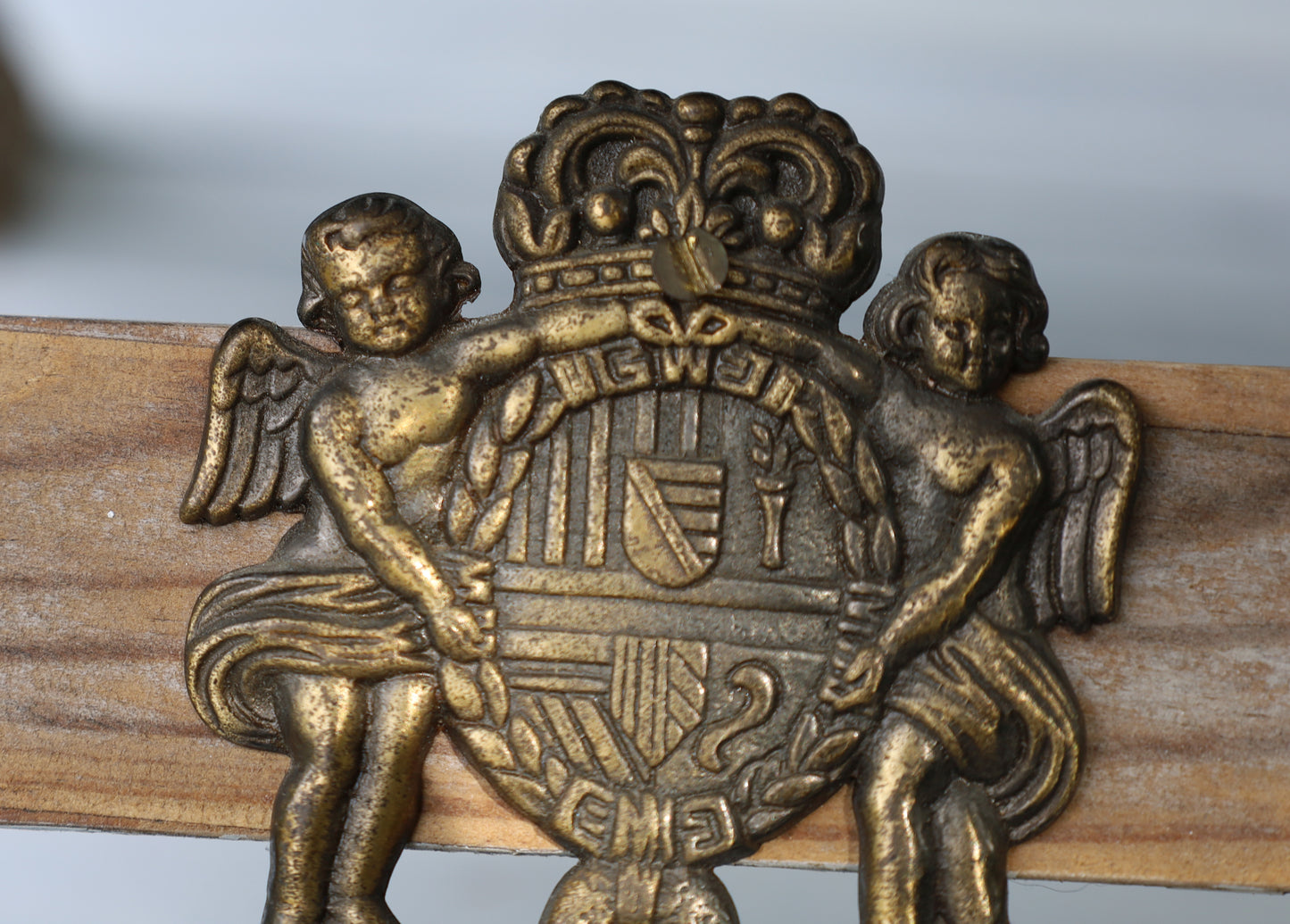 Messing Wandhaken Putten Barock-Stil 2er Set - Vintage Garderobenhaken