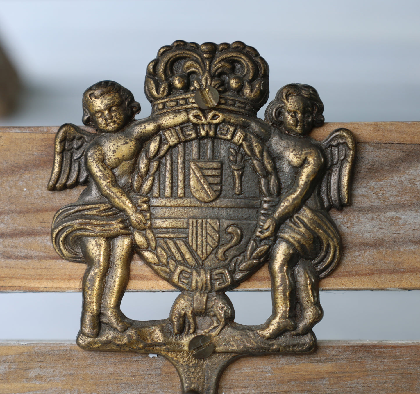 Messing Wandhaken Putten Barock-Stil 2er Set - Vintage Garderobenhaken