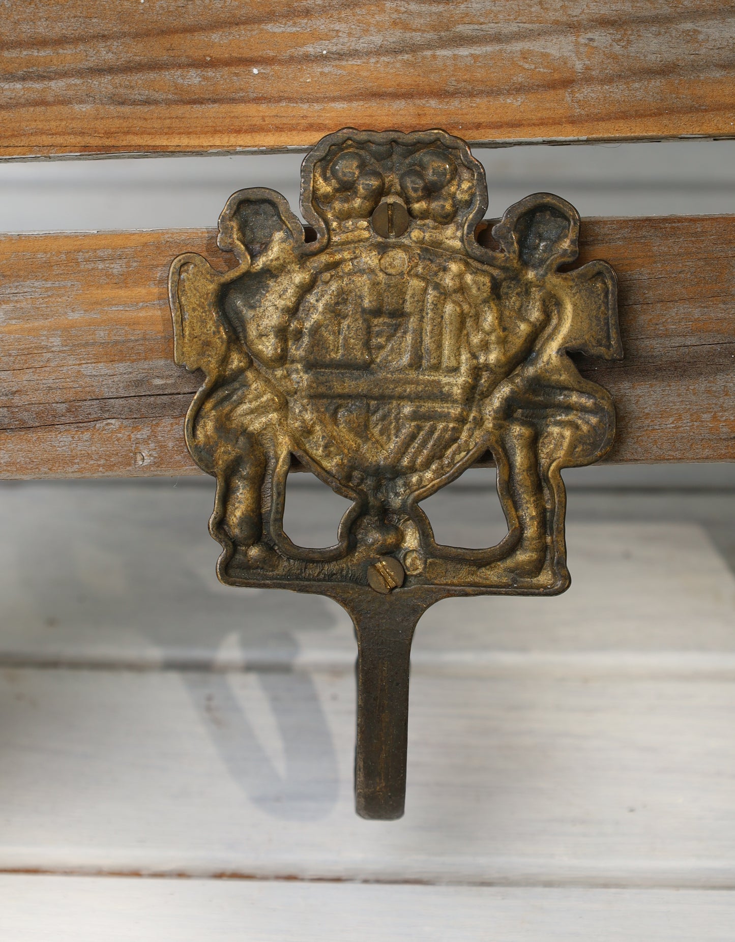 Messing Wandhaken Putten Barock-Stil 2er Set - Vintage Garderobenhaken