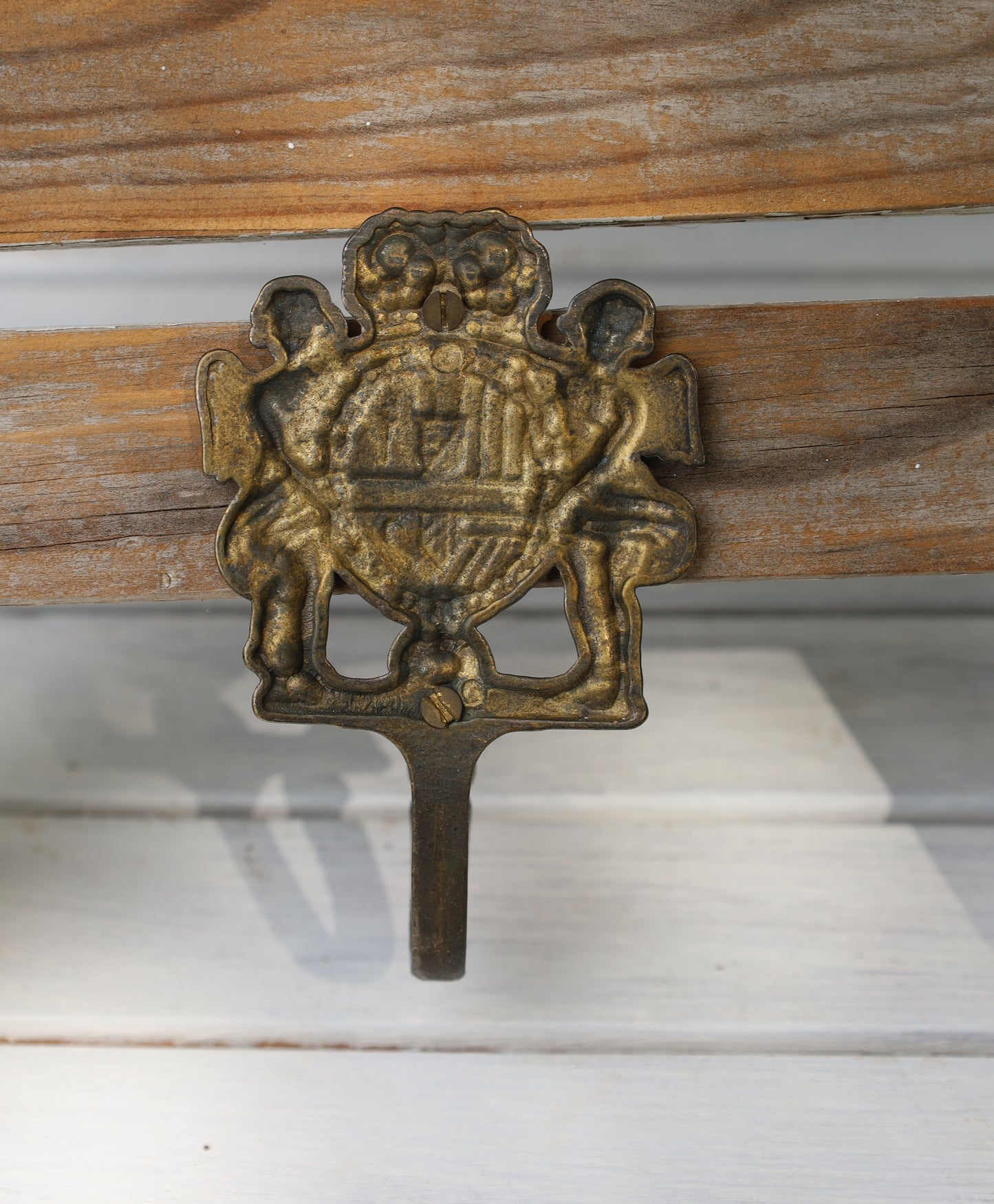 Messing Wandhaken Putten Barock-Stil 2er Set - Vintage Garderobenhaken