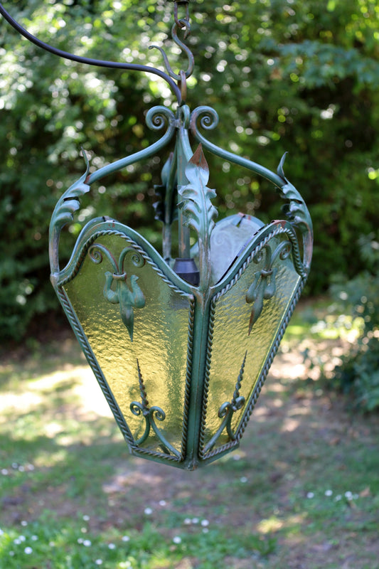 Antike Lampe / Pendelleuchte / Französische Foyer Laterne {{ Shabby Chic und Landhaus Deko }} {{ www.Stein-Alt.de }}